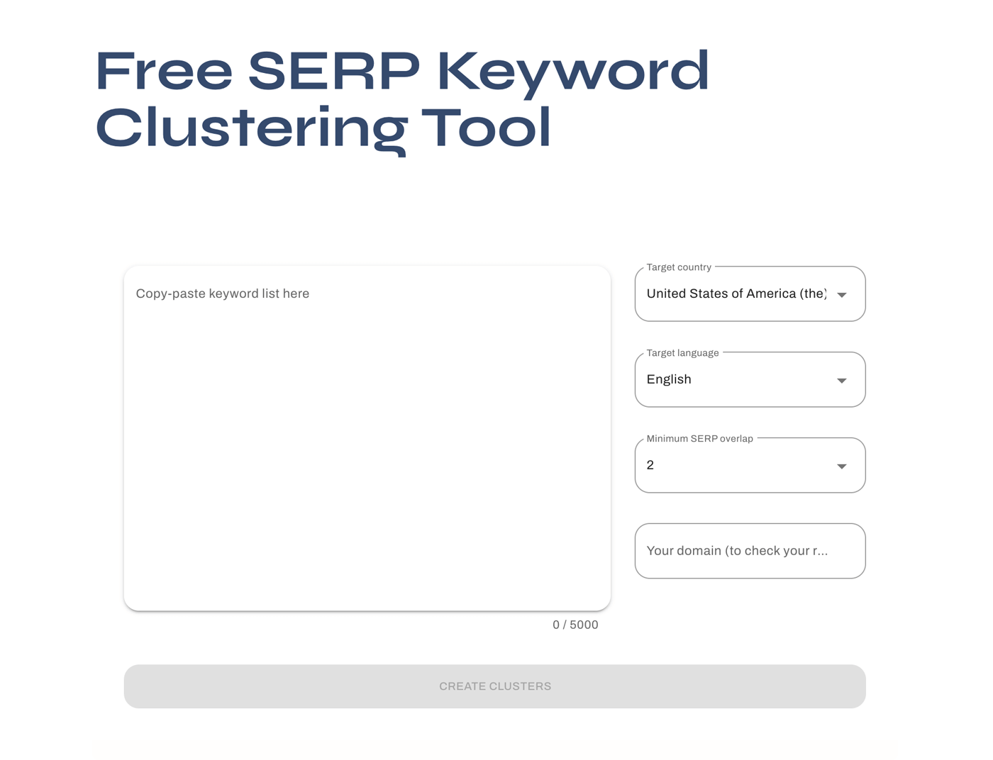 ContentGecko SERP Keyword Clustering Tool