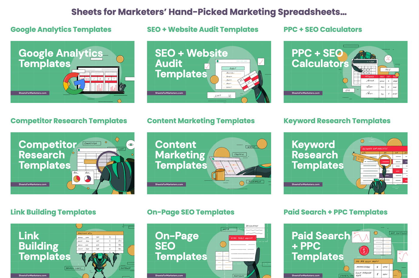Sheets for Marketers - Templates